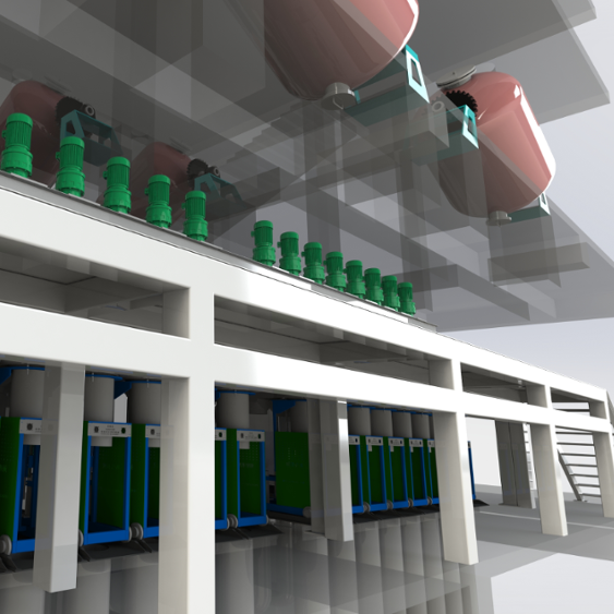 Pet Flake Geri Dönüşüm Polyester Zımba Elyaf Tesisi/ PSF Üretim Hattı