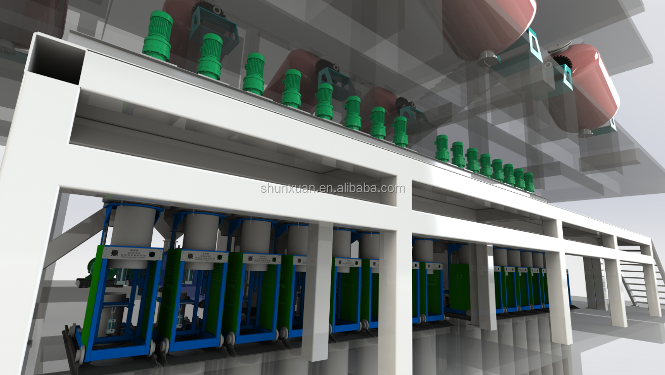 100ton/gün polyester içi boş fiber üretim hattı